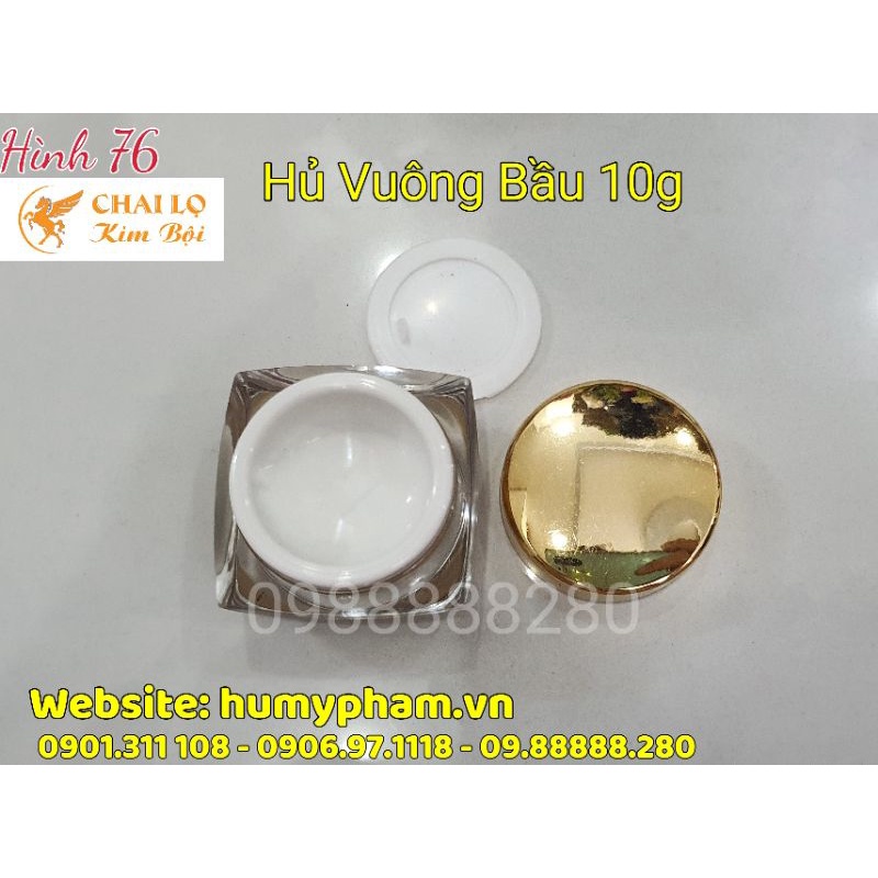 HỦ ĐỰNG KEM FACE VUÔNG BẦU 10g