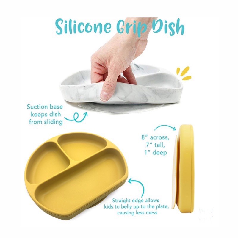 Khay ăn dặm Tròn 3 Ngăn Silicon phong cách Hàn Quốc cho bé