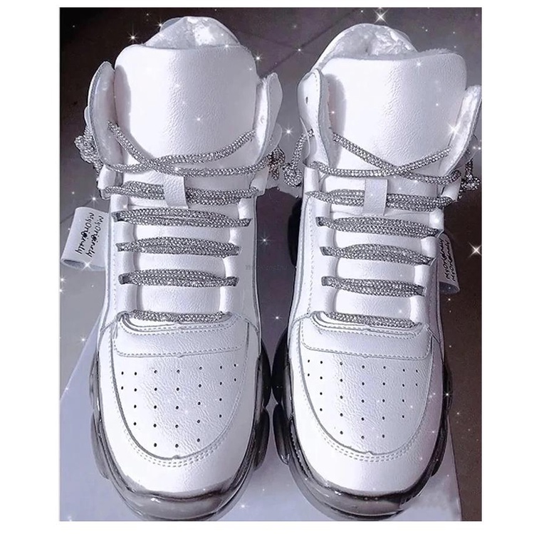 1 Dây Giày Đính Đá Giả Kim Cương Màu Cầu Vồng Thời Trang 100/120/140/160CM DIY