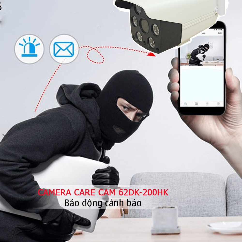 Camera WIFI ngoài trời Care Cam full HD1080P 2.0 Mpx góc siêu rộng, tích hợp đèn Led quay đêm, đàm thoại 2 chiều | BigBuy360 - bigbuy360.vn