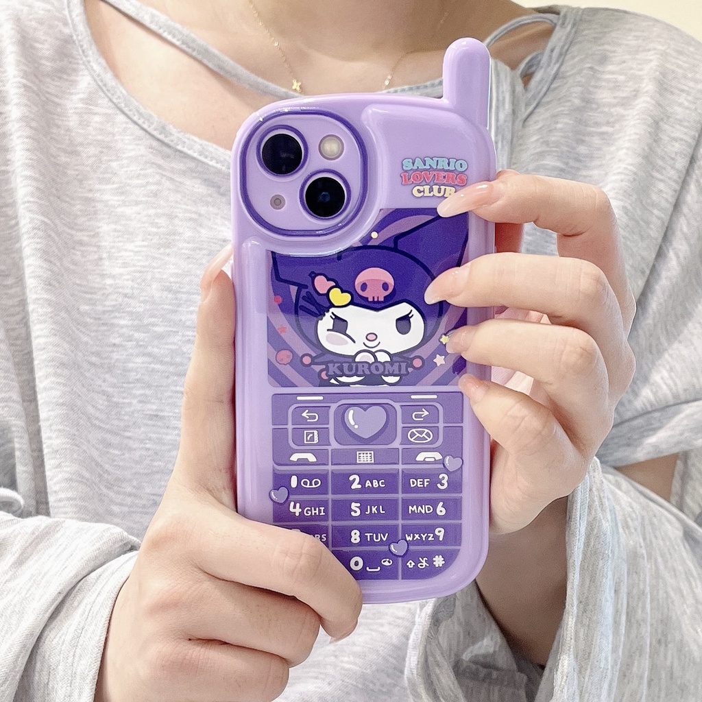 Ốp Điện Thoại Chống Sốc Họa Tiết Kuromi Melody Cho iPhone 14 / 13 / 12 / 11 / X