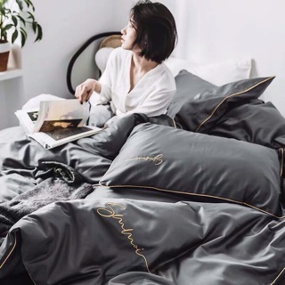 (SALE) Bộ chăn ga lụa Sumoi đơn sắc- mềm mát