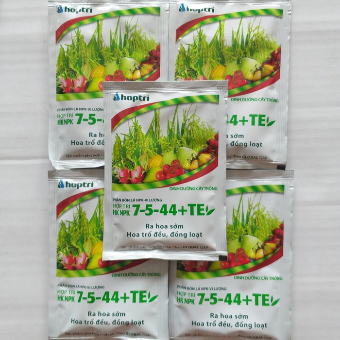 Phân bón lá vi lượng NPK 7-5-44 + TE - Ra hoa sớm - 40gr
