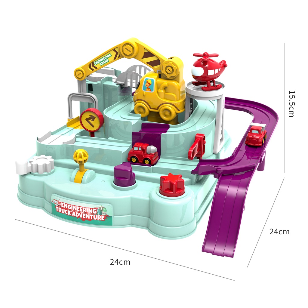 Bộ đồ chơi lắp ráp phiêu lưu xe ô tô cho bé