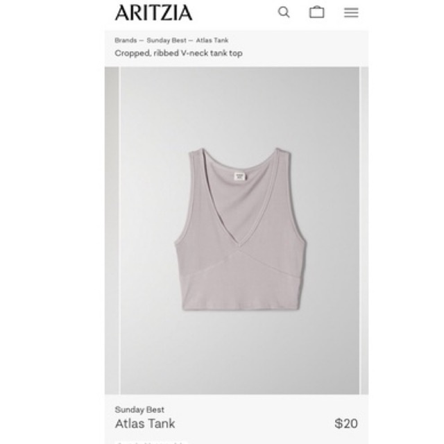 Áo 3 lỗ Aritzia