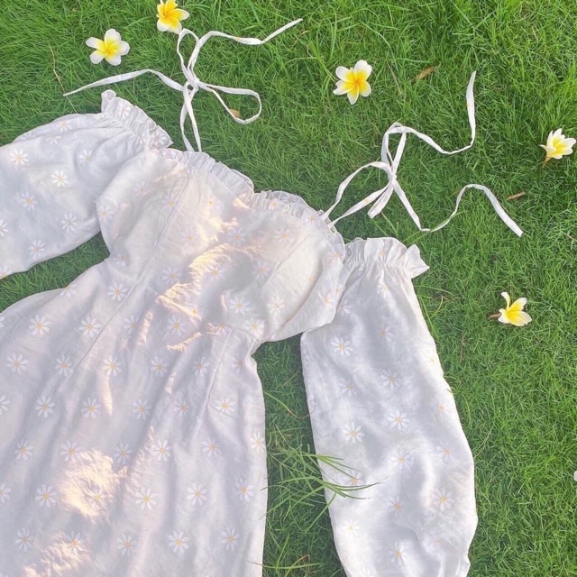 Đầm hai dây rớt vai tay bo - Chang2 Dress | BigBuy360 - bigbuy360.vn