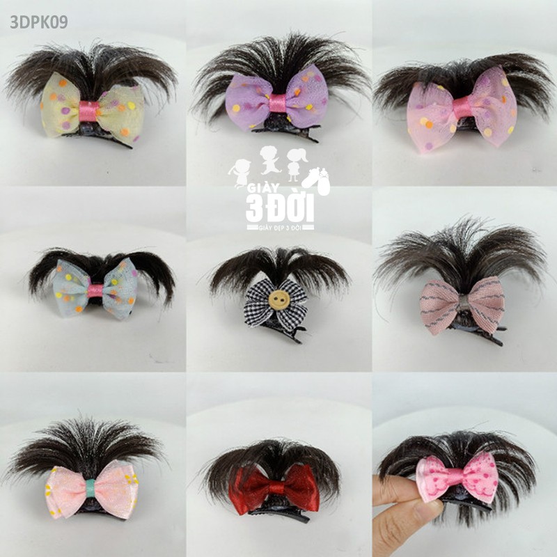 Kẹp Tóc Giả Cây Dừa Cho Bé Gái Siêu Đáng Yêu - Giao Màu Ngẫu Nhiên 3DPK09 GIAY3DOI