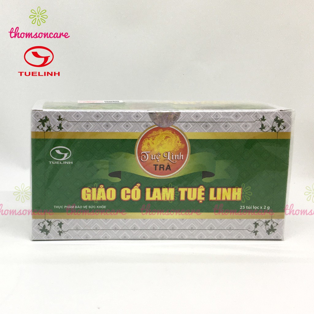 Trà giảo cổ lam Tuệ Linh - 25 túi Hạ mỡ máu, giảm đường huyết Chính hãng