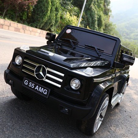 Ô tô xe điện đồ chơi trẻ em MERCEDES G55 AMG cho bé vận 2 chỗ 4 động cơ (Đỏ-Đen-Trắng)