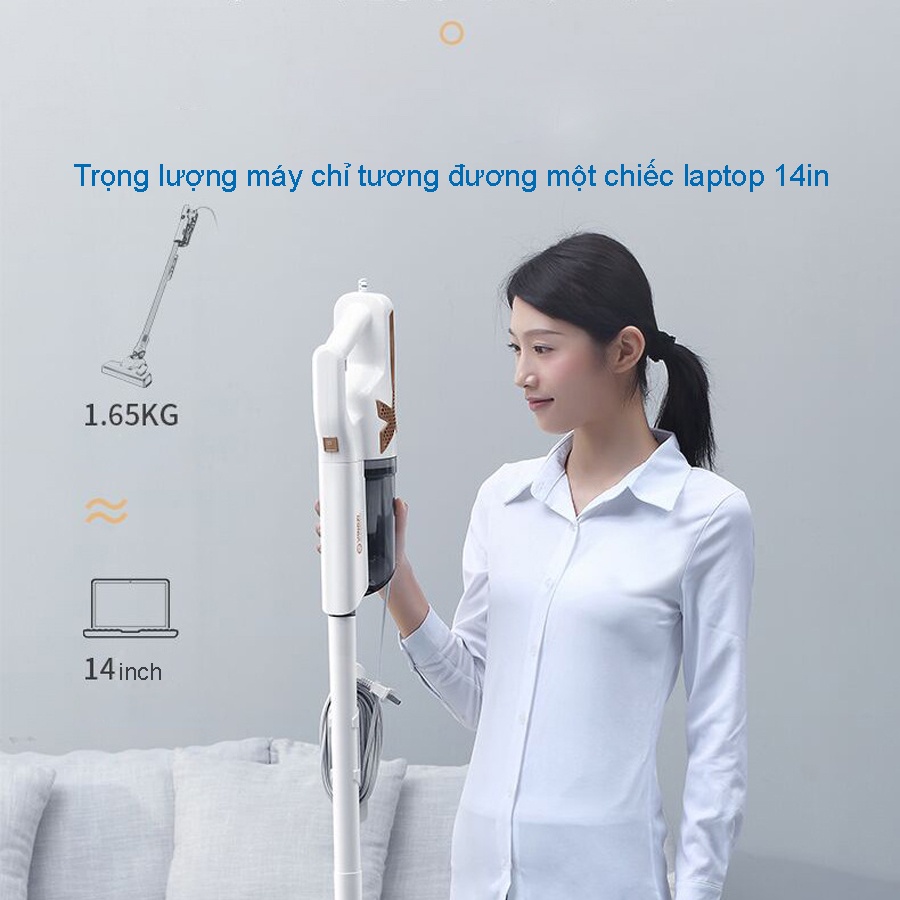 Máy Hút Bụi Gia Đình Cầm Tay YANGZI XC77 Công Suất 600W Lực Hút 14000Pa Khối Lượng Chỉ 1.65kg Bảo Hành 12 Tháng