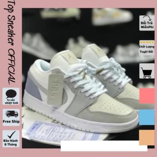 Giày thể thao sneaker  Nike Jordan Low  Paris JD1 xám xanh thấp cổ nam nữ cao cấp full bill box
