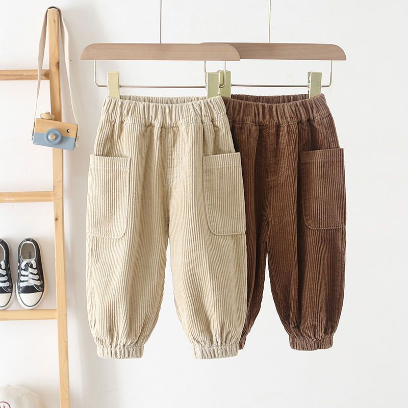 MNGRL Quần Jogger Vải Nhung Thời Trang Thoải Mái Hàn Quốc Dành Cho Trẻ Em