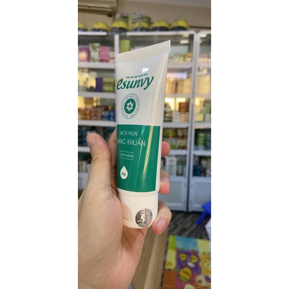 [Chính hãng] Sữa rửa mặt sạch mụn - Esunvy từ thảo dược, ngăn ngừa mụn đầu đen, mụn ẩn, mụn bọc, mụn cám, da dầu