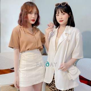 Áo blazer cộc tay 2 khuy Friday