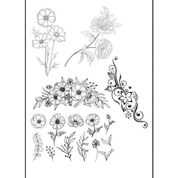 Catalo mẫu hình xăm mini hoa lá