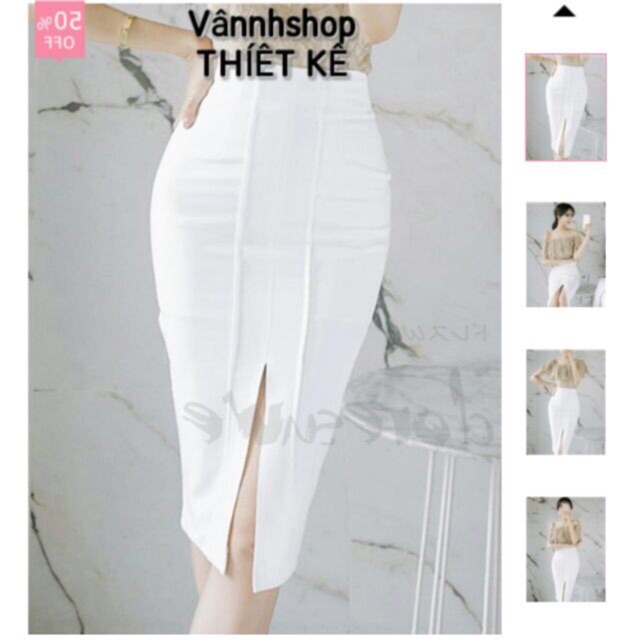 CHÂN VÁY BÚT CHÌ DÀI  HÀNG THIẾT KẾ CHÂN VÁY XẺ TRƯỚC PHONG CÁCH BC01 | BigBuy360 - bigbuy360.vn