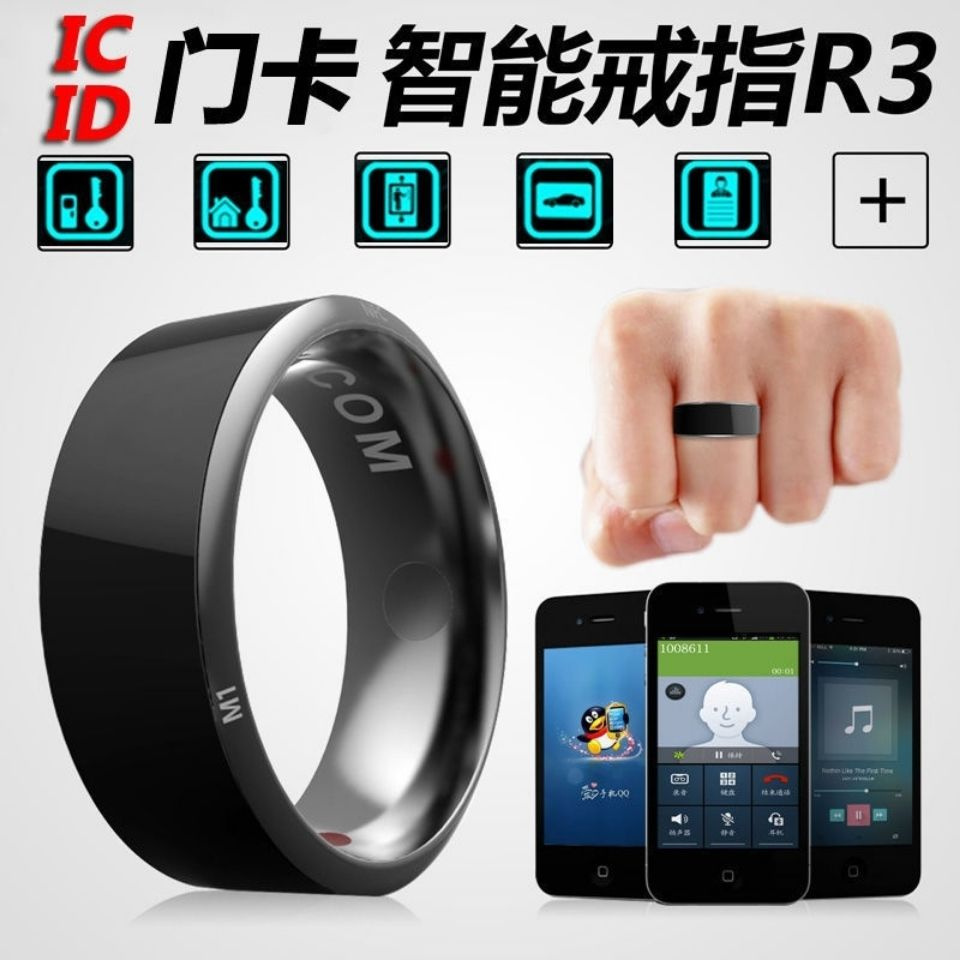 Black Technology Ring NFC Solar Android WIFI Temperature Magic Net Red Same Smart Sci-Fi Bluetooth R