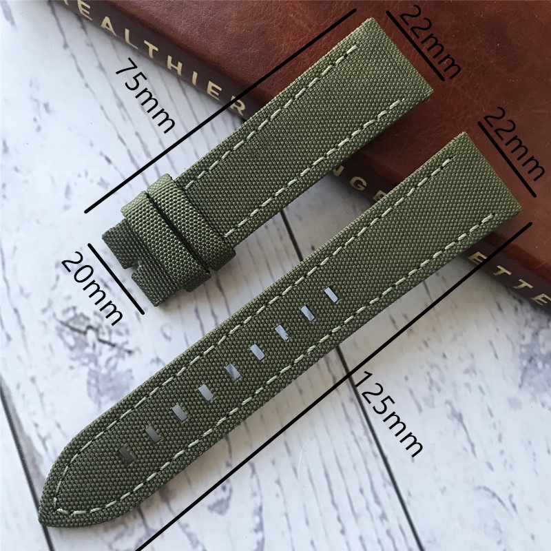 Breitling Canvas Strap Phù hợp với Máy bay Trinh sát Blackbird Avengers Super Ocean Đồng hồ nam với khóa chốt bằng thép không gỉ