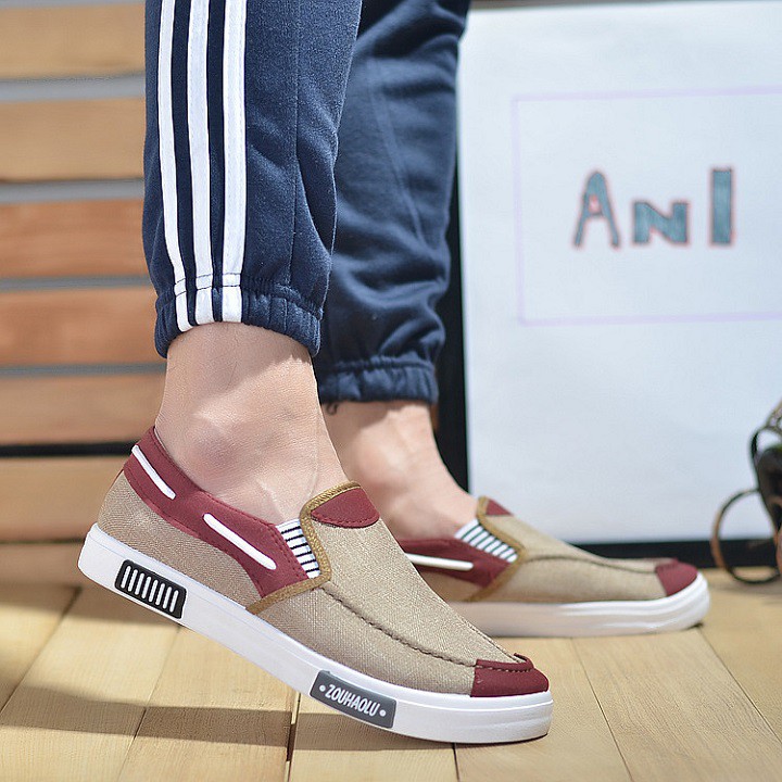 Giày lười nam, giày vải nam phong cách, kiểu dáng đơn giản dễ phối đồ - GN04