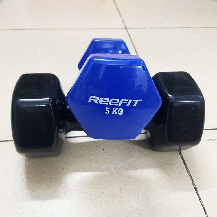 Tạ tay cao cấp 5kg | Tạ bọc cao su loại 5kg 1 chiếc ⚡ Dụng cụ tập GYM giá tốt