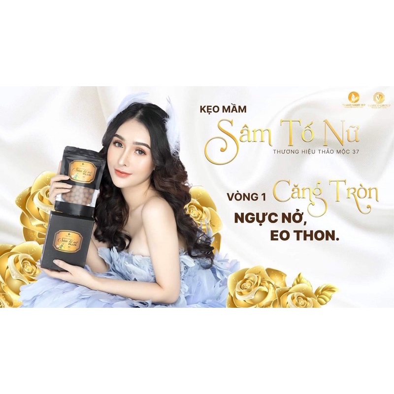 KẸO MẦM SÂM TỐ NỮ THẢO MỘC 37 GIÚP TĂNG SIZE VÒNG 1 AN TOÀN HIỆU QUẢ | BigBuy360 - bigbuy360.vn