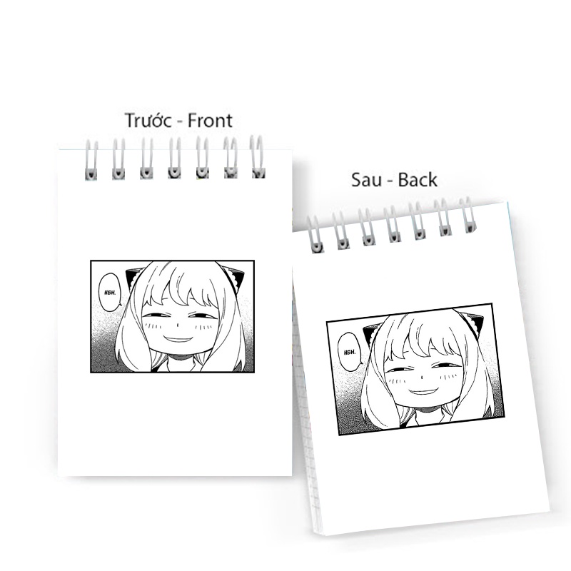 Sổ tay in hình Anya Gia Đình Điệp Viên Spy x Family lò xo 6x10 ghi chú tiện lợi học tập xinh xắn anime chibi