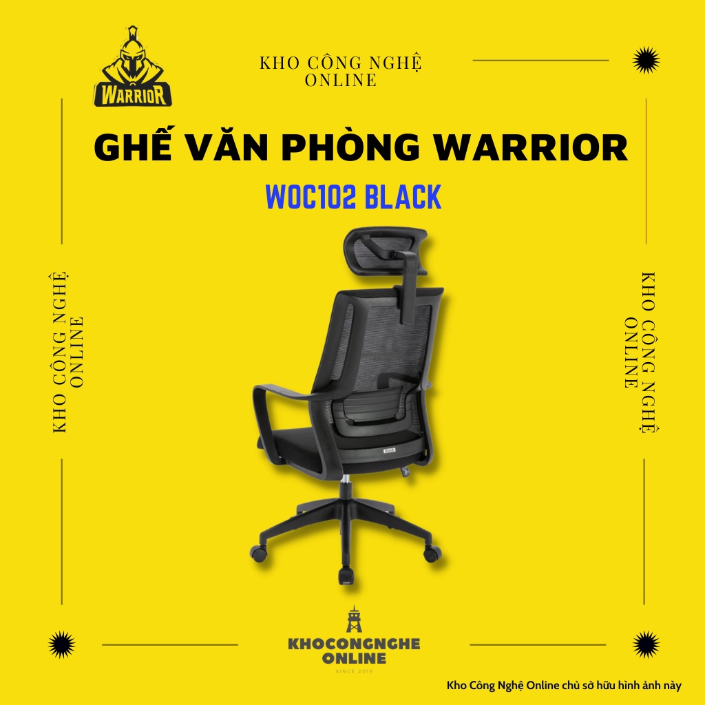 Ghế văn phòng WARRIOR – WOC102 Black