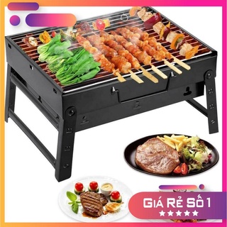 Bếp nướng than hoa vuông tiện dụng du lịch ngoài trời