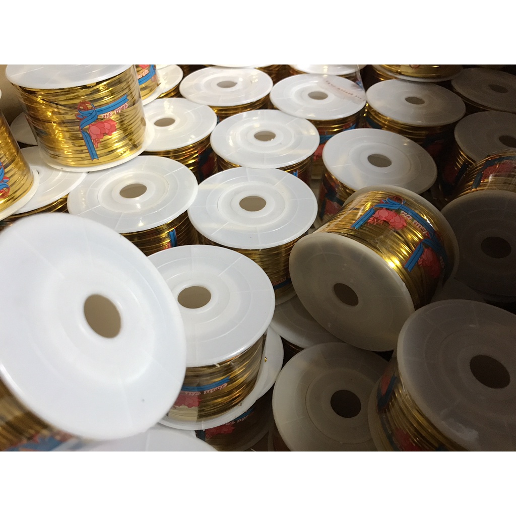 Cuộn dây kim tuyến, cuộn dây kẽm bọc kim tuyến,cuộn dây trang trí