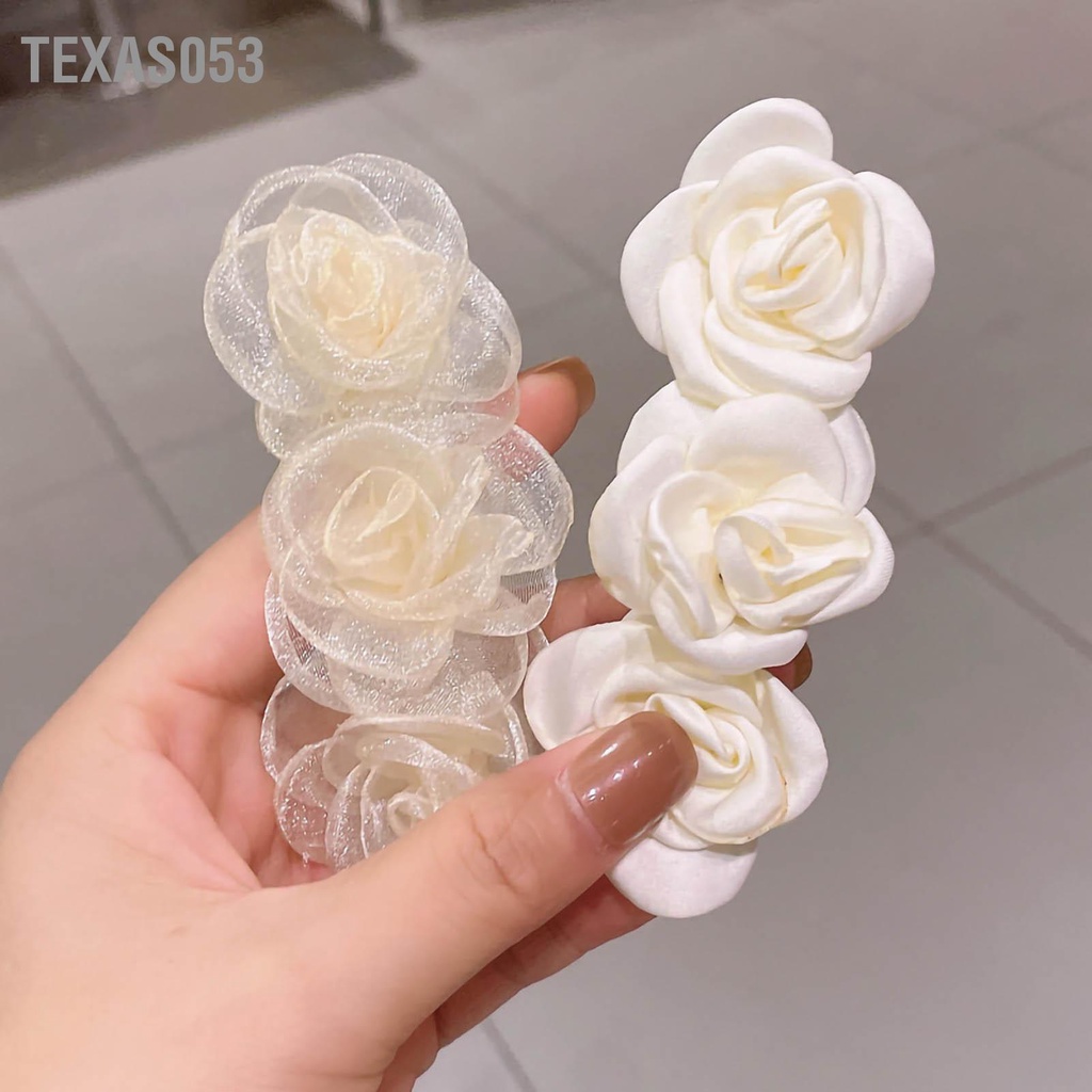 Texas053 Camellia Định hình Kẹp tóc Phụ nữ Cô gái Thanh lịch Tóc Barrette tinh tế cho Hẹn hò đi làm hàng ngày