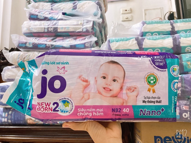 Miếng Lót Sơ Sinh Bỉm Jo Newborn Jo 1 56m Và Newbor2 40 Miếng