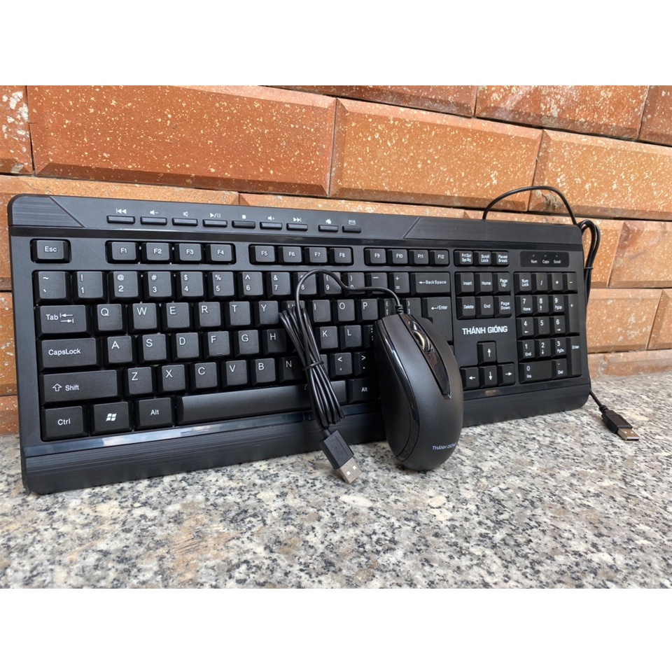 Combo Bàn Phím kèm chuột Thánh Gióng TG-KM2000 | Bộ bàn phím tính máy văn phòng bền, đẹp | Bảo hành 12 tháng