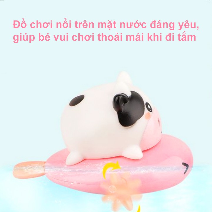 Đồ chơi nhà tắm phun nước đồ chơi thả bồn tắm, hình heo và bò vặn cót đáng yêu đủ màu sắc cho bé Baby-S – SDC057