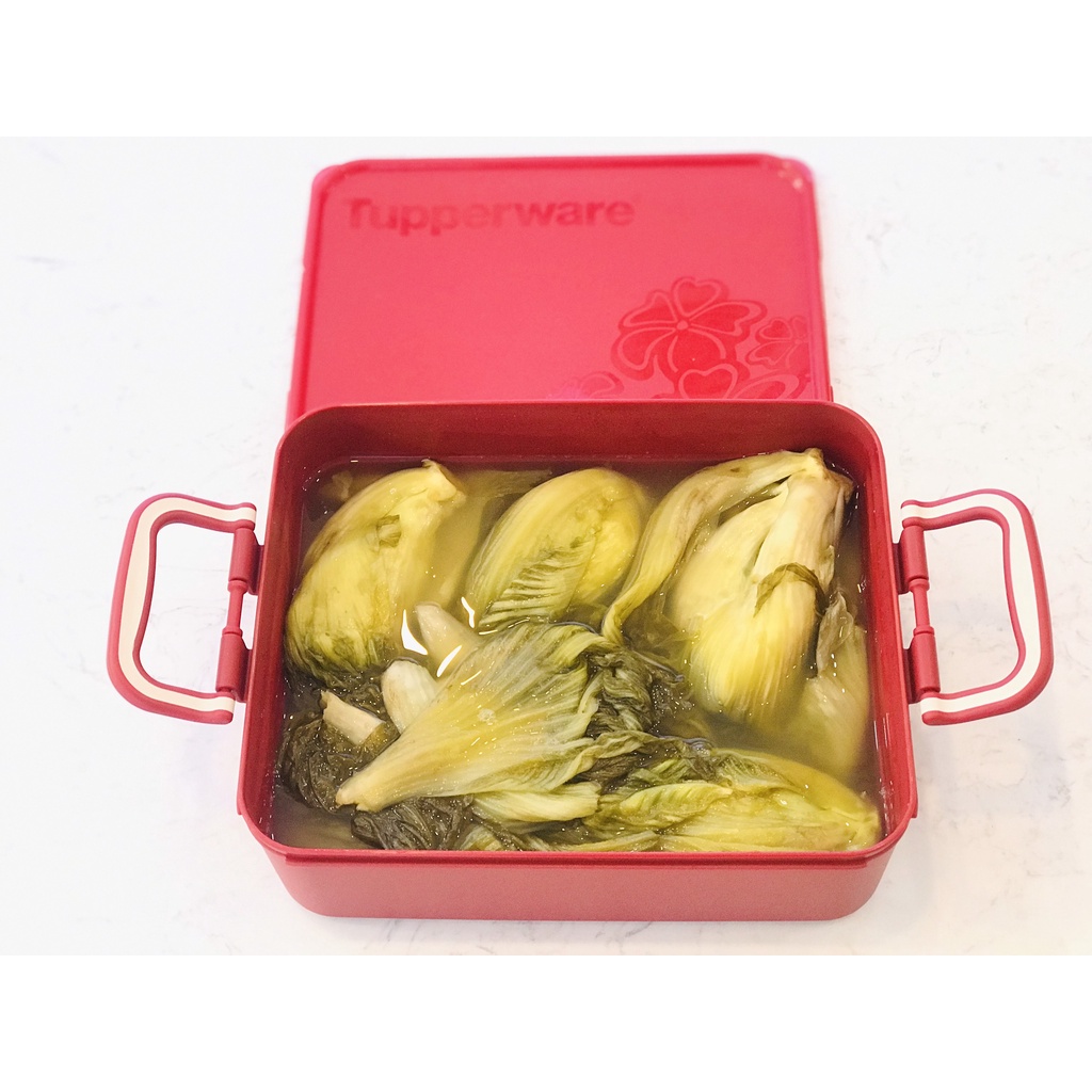 Bộ hộp bảo quản thực phẩm ngâm Tupperware Kimchi Keeper (2 hộp) - Hàng chính hãng - Bảo hành trọn đời - Nhựa nguyên sinh