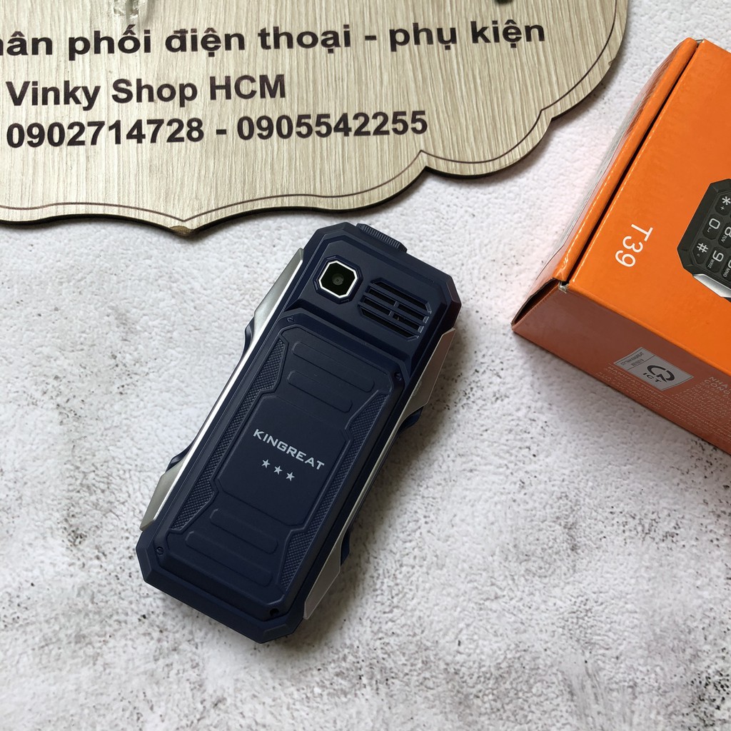 Điện Thoại Pin Trâu Kingreat T39 ( 4500 mAh ) Loa Khủng Đèn Pin Siêu Sáng Kiêm Sạc Dự Phòng SHIP GRAB