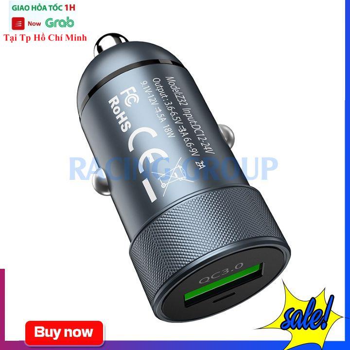 Sạc Xe Hơi Hoco Z32 1 Cổng USB Q.C 3.0 - Bảo Hành Chính Hãng 12 Tháng