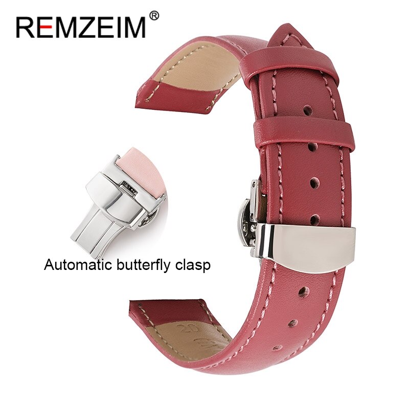 Genuine Leather Watchbands 12/14/24mm Watch Steel Pin buckle Band Strap High Quality Wrist Belt Bracelet