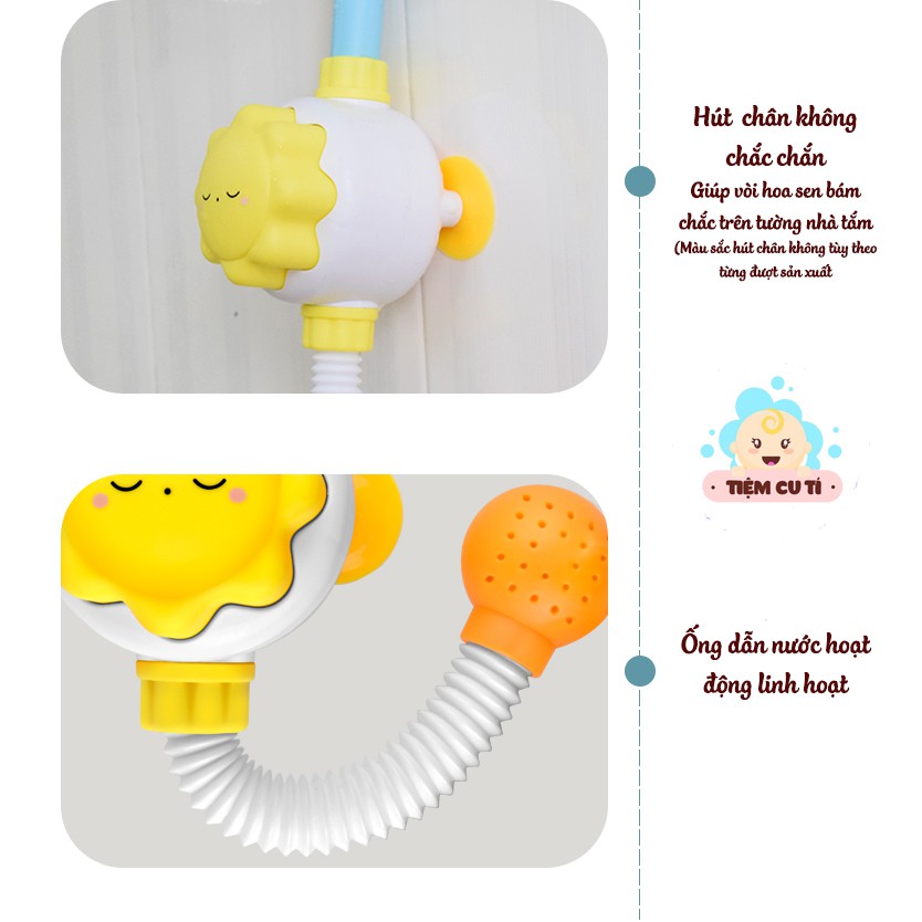 Vòi sen đám mây phun nước, đồ chơi nhà tắm nhựa an toàn cho bé thỏa thích vui đùa dưới nước