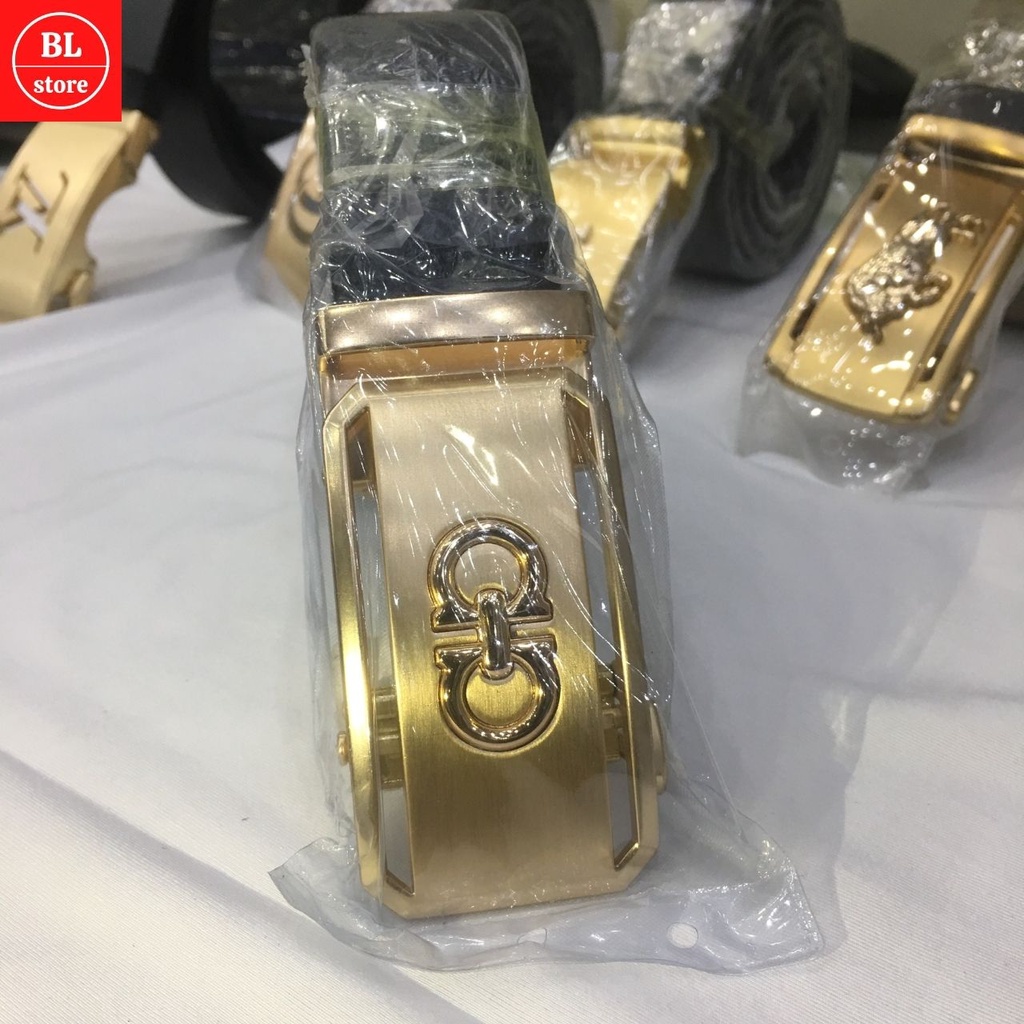 Thắt lưng nam da bò cao cấp, Dây lưng nam mặt cài phong cách Hàn Quốc