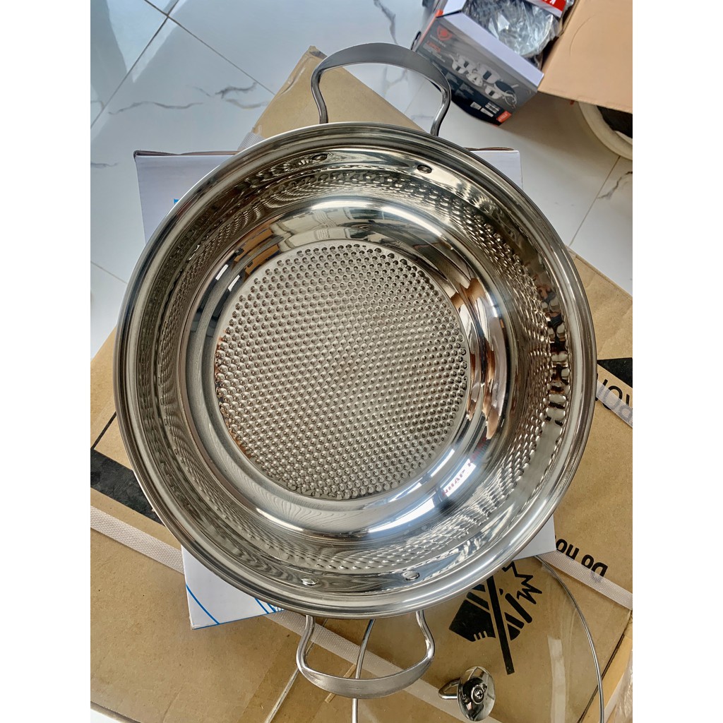 Nồi Ăn Lẩu Size 30 CM Dùng Cho Tất Cả Các Loại Bếp Từ, Hồng Ngoại, Gas - Điện Máy Kenca