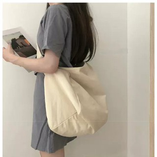 CC2018 Túi Đeo Chéo CANVAS Basic Unisex (Đen/Be) 95