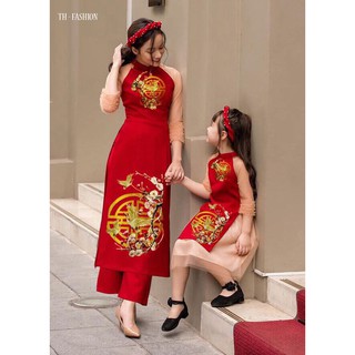 ÁO DÀI CÁCH TÂN HOT NHẤT TẾT 2022 MẸ VÀ BÉ