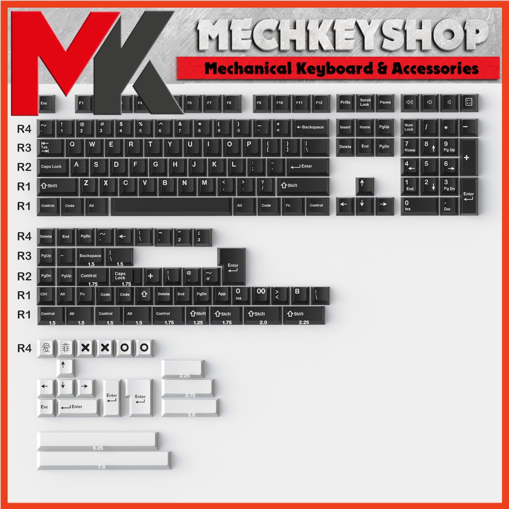 Bộ nút keycap CMK Aifei WOB ABS Double shot