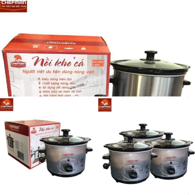 Nồi hầm chậm đa năng Chefman loại 3.5l