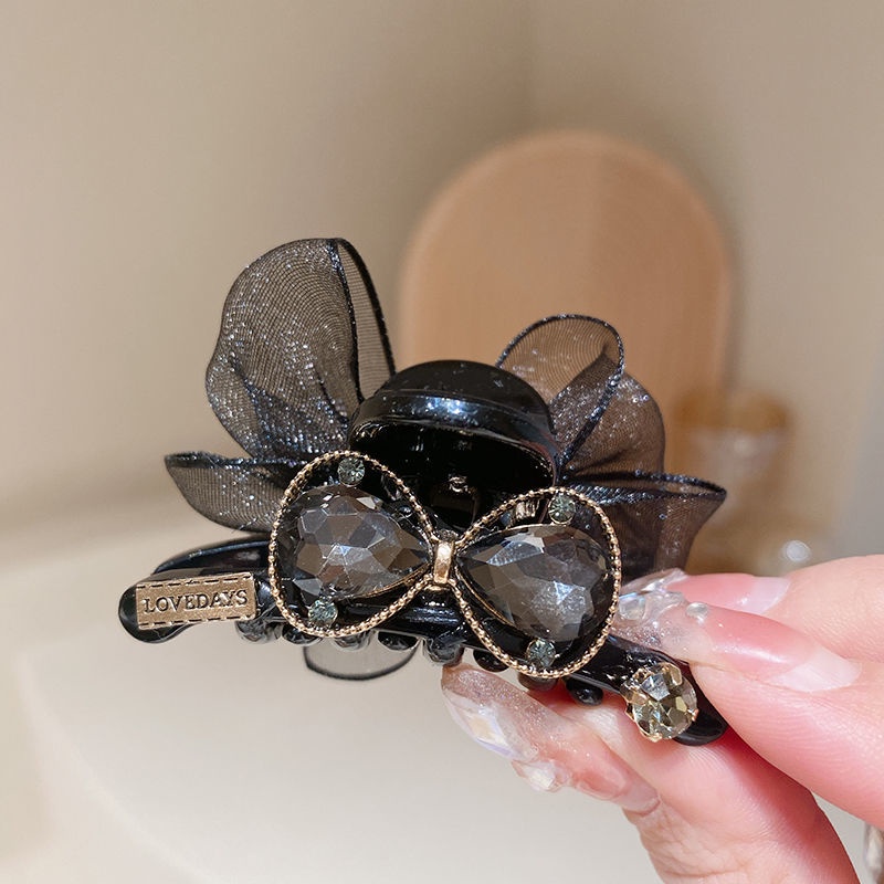 Kẹp Tóc Hình Nơ Đính Đá Phong Cách Hàn Quốc Thời Trang Cho Nữ