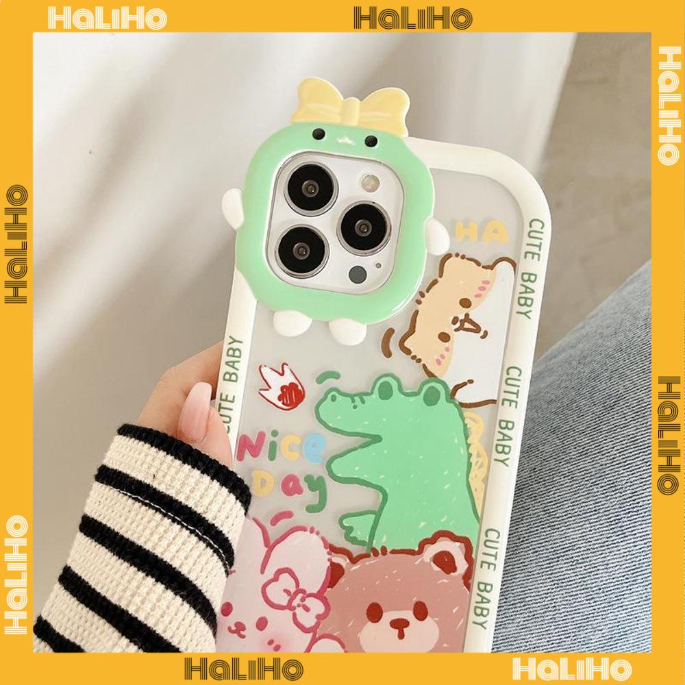 iPhone Case Silicone Soft Case Clear Case Airbag Shockproof Protection Camera Shiny Dinosaur Cartoon Cute Compatible For iPhone 11 Pro Max 13 Pro Max 12 Pro Max 7Plus xr XS Max