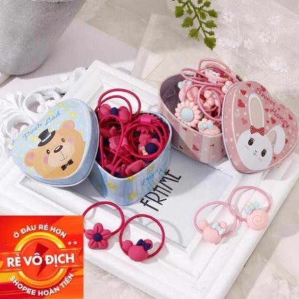 Hộp cột tóc hình tim Lovely dễ thương