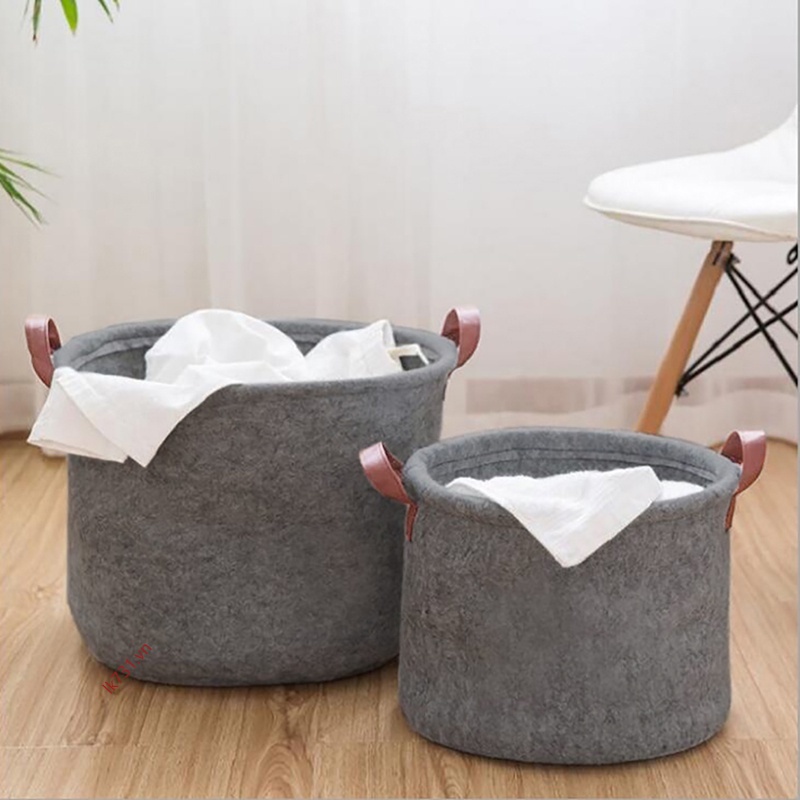 Giỏ đựng quần áo bẩn cầm tay bằng vải nỉ