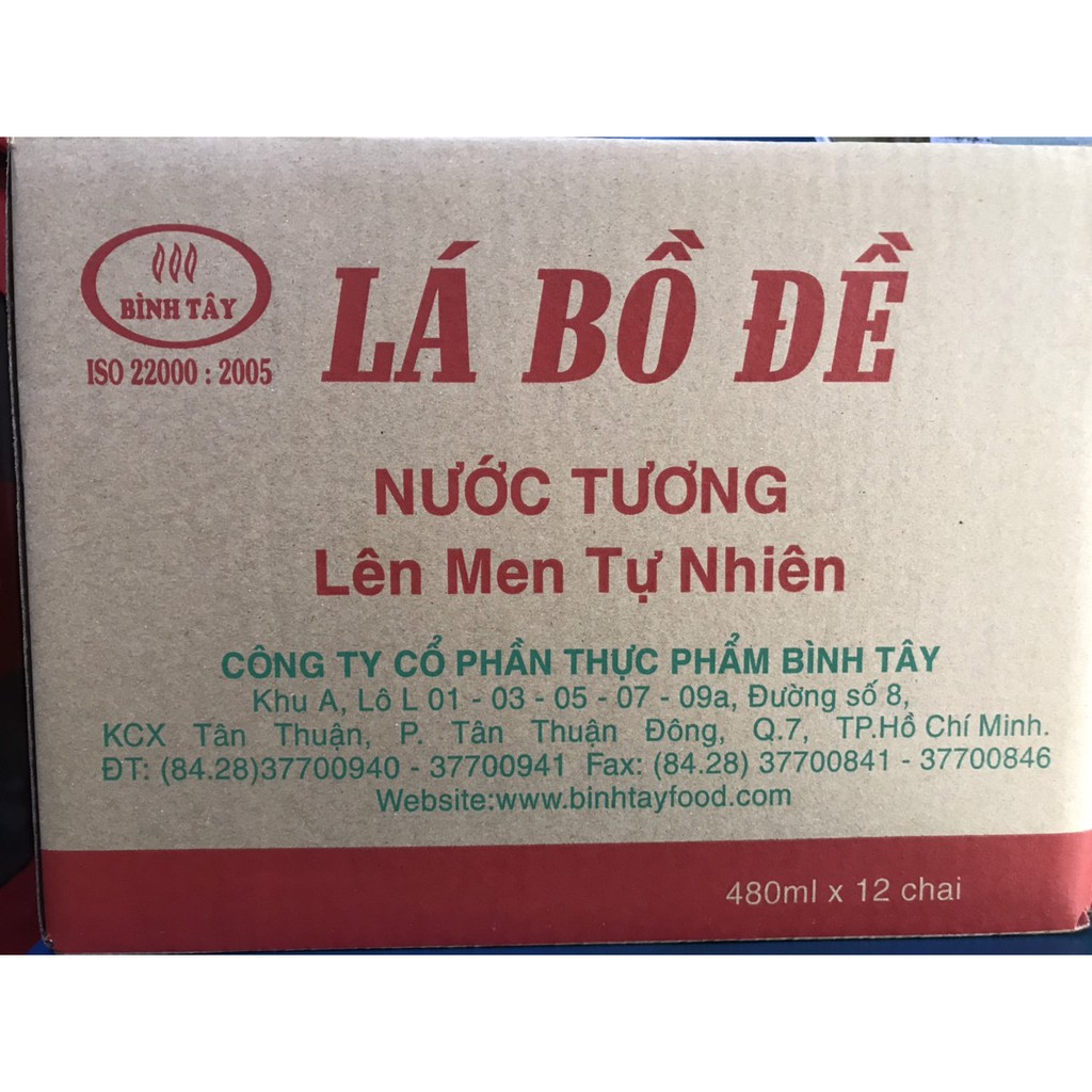 Nước tương Lá Bồ Đề 500ML [Nước Tương Chay Cao Cấp] - 500ML Soy Sauce "Bohdi leaf" Glass Bottle