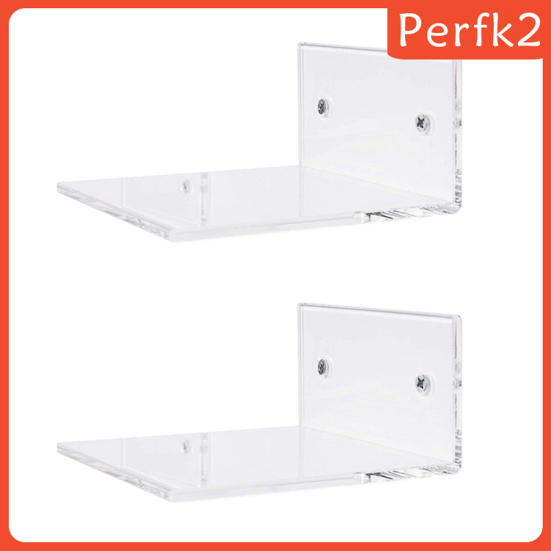 Set 2 Kệ Gắn Tường Bằng Acrylic Trong Suốt 10cm Dùng Để Đựng Đồ Dùng Nhà Tắm